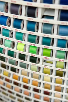 Full Frame of Thread Reels