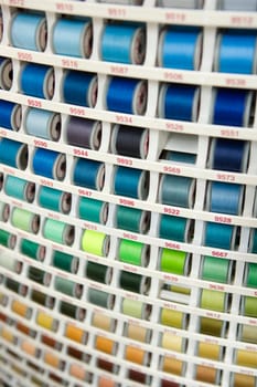 Full Frame of Thread Reels