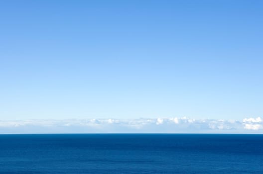 Horizon over Water on a sunny day