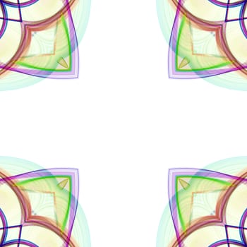 an abstract kaleidoscope background on white background