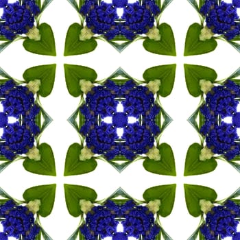 an abstract kaleidoscope background on white background