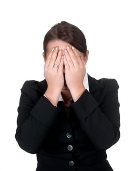 Stressed businesswoman