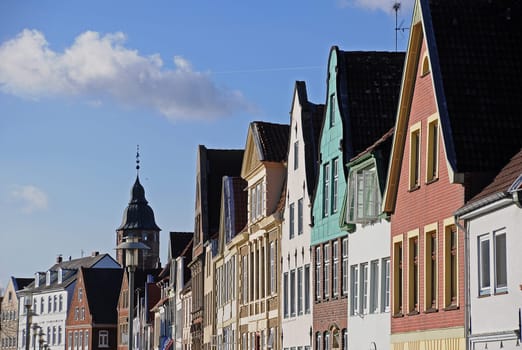 Row of houses in Glückstadt