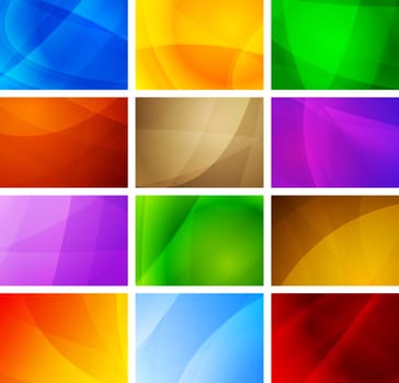 Set of vibrant simple backdrops. Eps 10 vector illustration