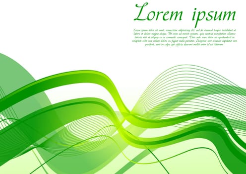 Abstract colorful waves on white background