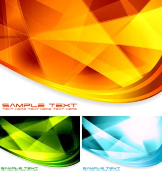 Set of vector colourful backgrounds