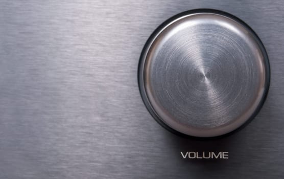 Detail of Metallic Volume Knob - With Copyspace