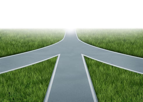 Mergers and partnerships converging on the same road as a team sharing the same strategy and vision for the success of a company by working together as a conglomerate represented by three roads merging together into one.