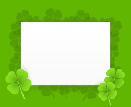 Saint Patrick Greeting Card Illustration on green background