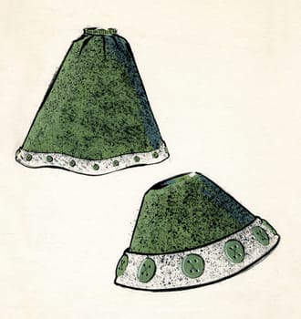 Sketch of a woman cap over plain background