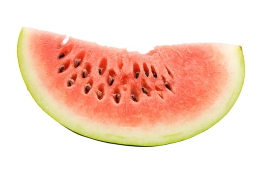 fresh watermelon slice isolated on white background