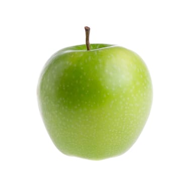 green apple on white background