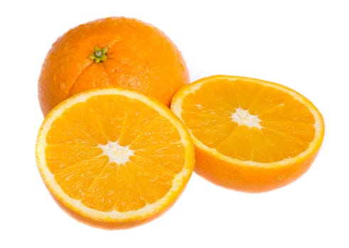 Orange on white background