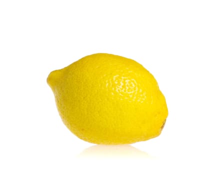 Fresh ripe lemons. Isolated on white background
