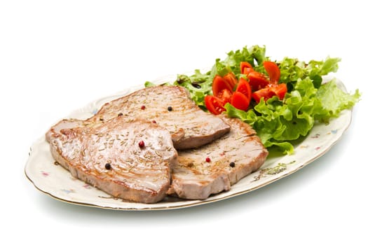 tuna filet with salad