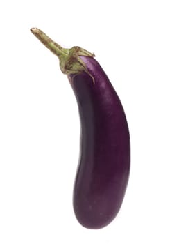 Fresh aubergine. Isolated on white