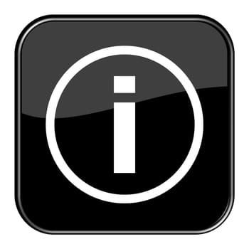 Glossy Button black - Info