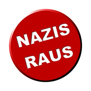 Button round red - Nazis out