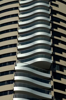 modern building detail, windows and balcony&#039 s