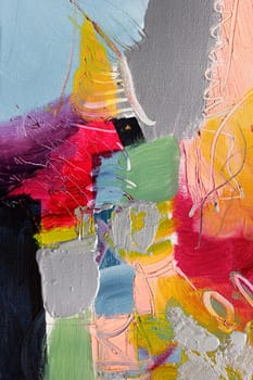 Textures painted on canvas with oil and acrylic paints