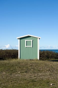 Single boathouse on a sunny day