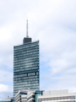 Financial Building towards blue sky
