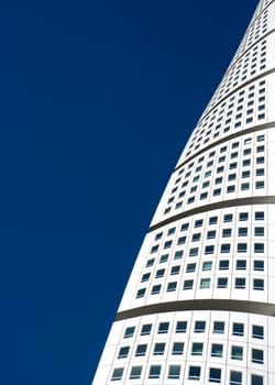 White Skyscraper towards blue sky