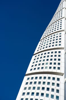 White Skyscraper towards blue sky