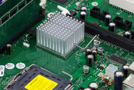 Close-up of the inner workings of a computer