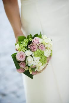 Close up of a bride&#039 s Bouquet