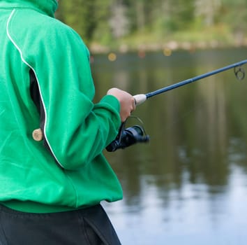 Close up of a Fishing man