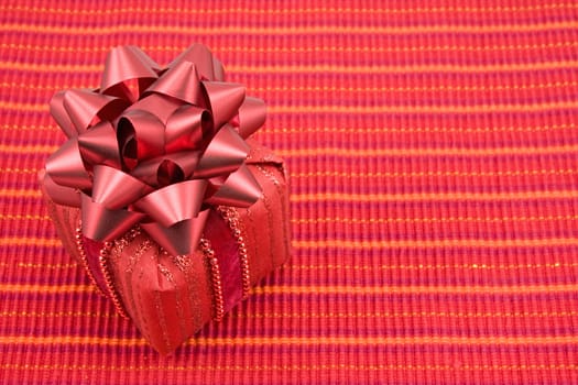 valentine&#039 s day gift with big red bow