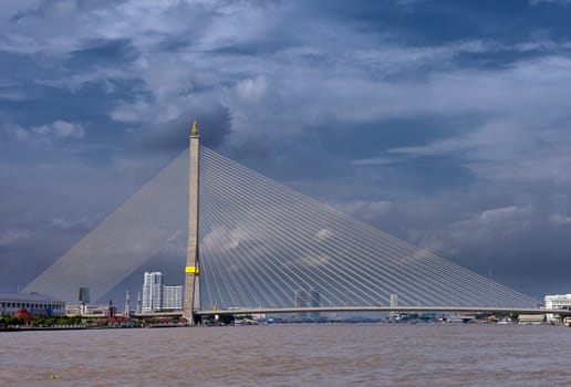 The bridge on a background of the river