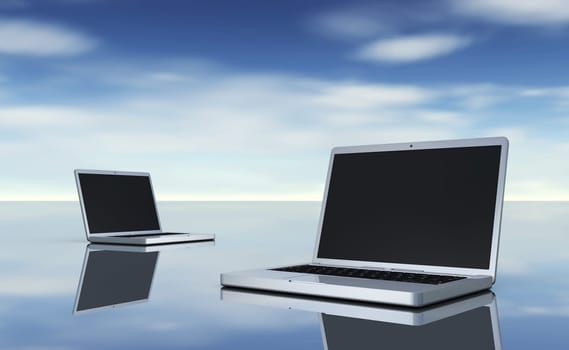 Laptops on silver 02