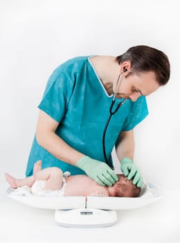 doctor with a baby
