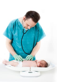doctor with a baby