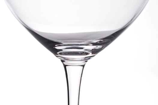 Isolated wine glass as a close-up in backlight