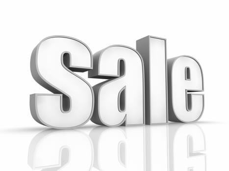 White sale, isolated on white background