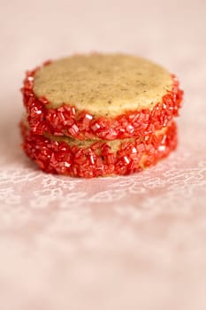 White Tea Cookies with Pomegranate Cookies.