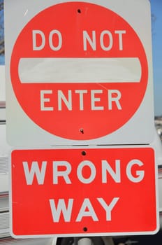do not enter sign shows the wrong way