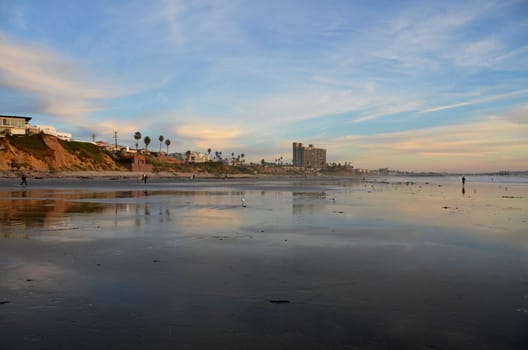 sunset at the beach of San Diego