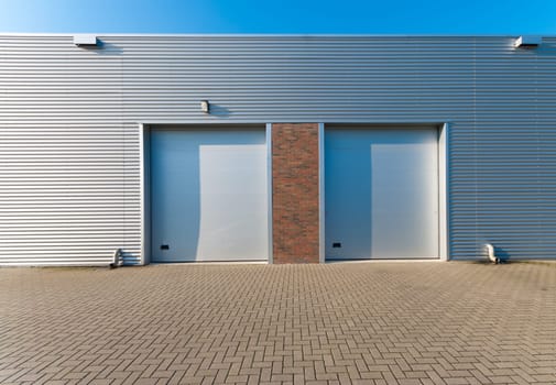 industrial unit with two roller doors