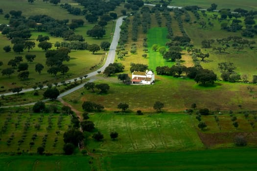 Small traditional church at Alentejo&#039 s countryside