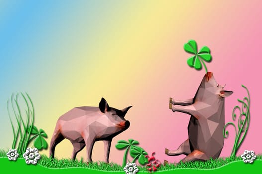 Lucky pigs