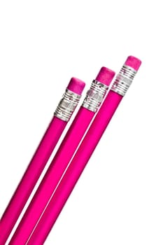 Pin pencils isolated on white background