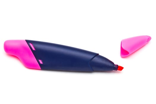 Pink highlighter isolated on white background