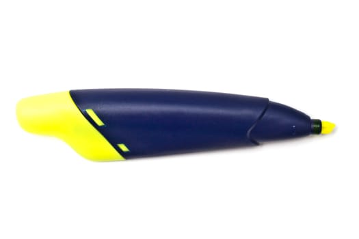Yellow highlighter isolated on white background