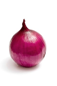 Red onion isolated on white background