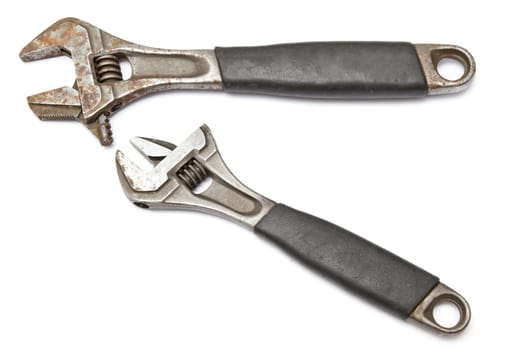 adjustable wrench isolated on white background