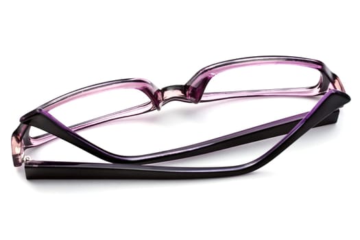 Beautiful glasses isolated on white background